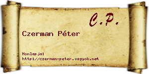 Czerman Péter névjegykártya